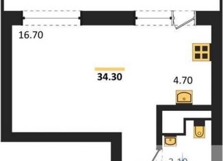 Продажа квартиры студии, 34.3 м2, Воронежская область