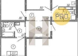 Продается 3-комнатная квартира, 91 м2, Воронеж, Центральный район, улица Шишкова, 140Б/16