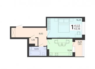 1-ком. квартира на продажу, 43.2 м2, Воронеж, Коминтерновский район, улица Независимости, 78Бк1