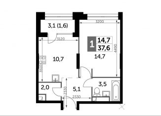 Продается 1-комнатная квартира, 37.6 м2, Москва, район Хорошёво-Мнёвники, жилой комплекс Сидней Сити, к2