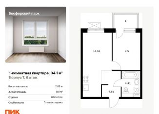 Продается 1-комнатная квартира, 34.1 м2, Приморский край, жилой комплекс Босфорский Парк, 8
