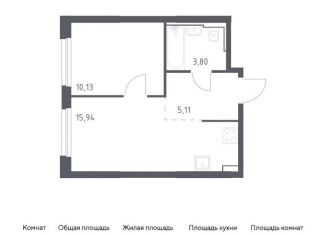 Однокомнатная квартира на продажу, 35 м2, Москва, жилой комплекс Квартал Герцена, к2