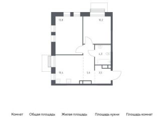 2-ком. квартира на продажу, 47.8 м2, Москва, район Печатники