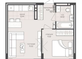 Продается однокомнатная квартира, 34.6 м2, Новосибирск, Заельцовский район, Кедровая улица, с45к1