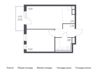 Продается однокомнатная квартира, 40.8 м2, Ленинградская область