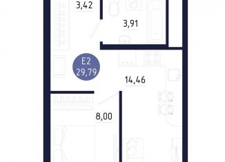Продам 1-комнатную квартиру, 29.8 м2, Тульская область