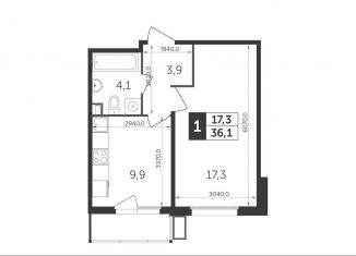 Продается 1-комнатная квартира, 36.1 м2, Московская область, жилой комплекс Датский квартал, к1