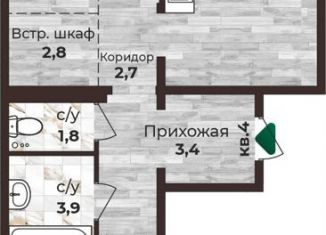 Продам двухкомнатную квартиру, 69.1 м2, Алтайский край