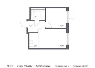Продажа 1-ком. квартиры, 35.8 м2, Московская область