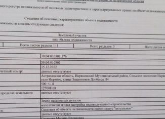 Земельный участок на продажу, 5 сот., село Икряное, Школьная улица