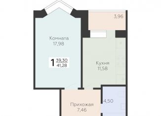Продажа 1-комнатной квартиры, 41.3 м2, Орёл, улица Панчука, 83