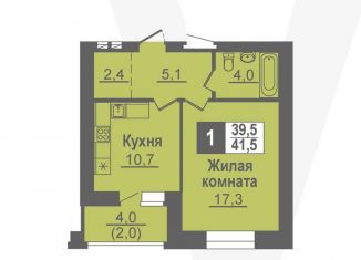Продажа 1-ком. квартиры, 41.5 м2, Новосибирская область