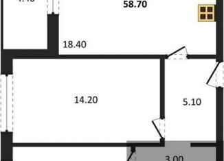 Продам 2-комнатную квартиру, 58.7 м2, Воронеж, улица Фёдора Тютчева, 105