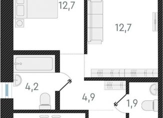 Продам 2-ком. квартиру, 51.1 м2, Новосибирск, улица Аэропорт, 64, ЖК Нормандия-Неман