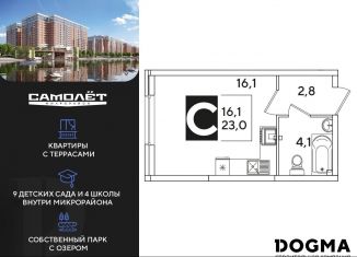 Квартира на продажу студия, 23 м2, Краснодар, Прикубанский округ