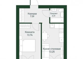 Продам однокомнатную квартиру, 38.1 м2, Екатеринбург, метро Чкаловская