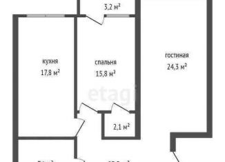 Продается 2-комнатная квартира, 92 м2, Махачкала, проспект Расула Гамзатова, 108, Ленинский район