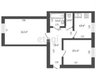 Продажа двухкомнатной квартиры, 46 м2, Тюменская область, Деповская улица, 63