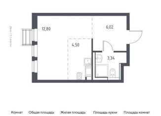 Продажа квартиры студии, 26.7 м2, Московская область, жилой комплекс Горки Парк, к5.2