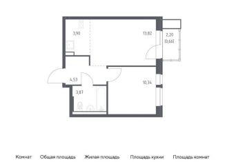 Однокомнатная квартира на продажу, 37.1 м2, Балашиха