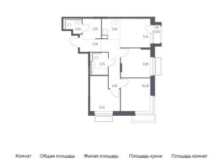 Продажа трехкомнатной квартиры, 61.5 м2, Московская область