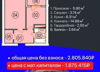 Продаю однокомнатную квартиру, 40 м2, Чечня, проспект В.В. Путина, 5