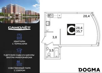 Квартира на продажу студия, 35.7 м2, Краснодар, Прикубанский округ