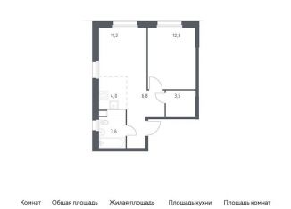 Продается 1-комнатная квартира, 41.9 м2, Москва, жилой комплекс Эко Бунино, 14.2