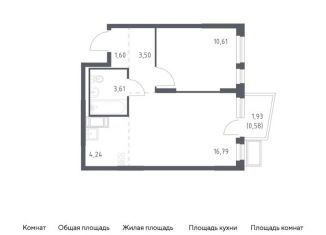Продается 1-ком. квартира, 40.9 м2, Московская область, жилой комплекс Горки Парк, к4.1