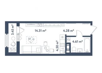 Продам квартиру студию, 29.4 м2, Санкт-Петербург, муниципальный округ Московская Застава