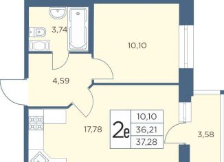 1-комнатная квартира на продажу, 37.3 м2, Санкт-Петербург, метро Выборгская, Большой Сампсониевский проспект, 70к2