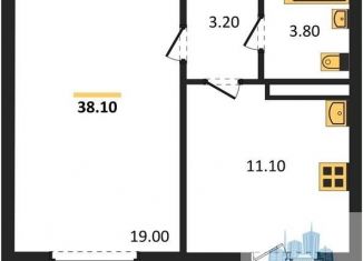 Продам однокомнатную квартиру, 38.1 м2, посёлок Отрадное