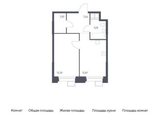 Продается 1-ком. квартира, 38.6 м2, поселение Мосрентген, многофункциональный комплекс Тропарево Парк, к2.2