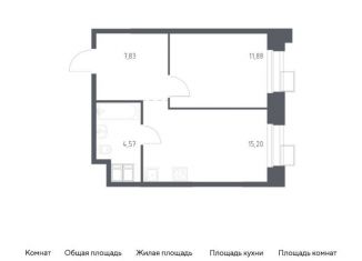 Продается однокомнатная квартира, 39.5 м2, поселение Мосрентген