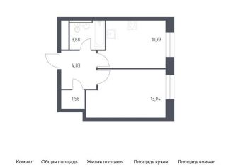 1-комнатная квартира на продажу, 33.9 м2, Балашиха, жилой квартал Новоград Павлино, к8