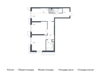 Продается 2-комнатная квартира, 62.5 м2, городской округ Красногорск, жилой комплекс Спутник, 21