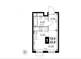 Продаю квартиру студию, 25.7 м2, Химки