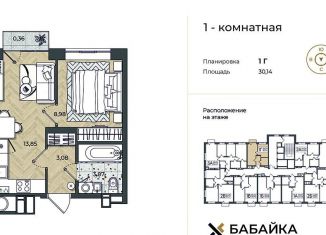 Продается 1-комнатная квартира, 30.1 м2, Астрахань