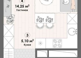 Квартира на продажу студия, 29.4 м2, Московская область, Надсоновский тупик, 4А