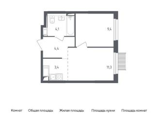 Продажа однокомнатной квартиры, 32.6 м2, Мытищи, жилой комплекс Мытищи Парк, к4.1