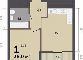 Продаю однокомнатную квартиру, 38 м2, Свердловская область