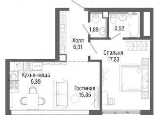 Продажа однокомнатной квартиры, 49.9 м2, Москва, ЖК Селигер Сити