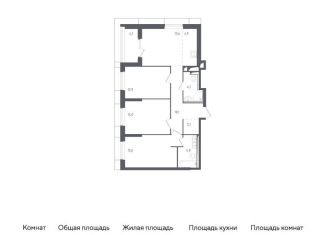 3-ком. квартира на продажу, 86 м2, Московская область, жилой комплекс Спутник, 20