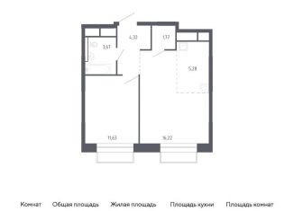 Продам однокомнатную квартиру, 42.9 м2, Балашиха, жилой квартал Новоград Павлино, к7
