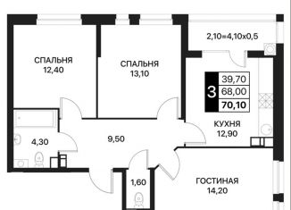 Продажа трехкомнатной квартиры, 71 м2, Ростов-на-Дону