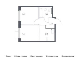 Продается 1-комнатная квартира, 34.6 м2, Москва, САО