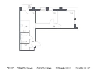 Продам двухкомнатную квартиру, 67.1 м2, Москва, жилой комплекс Квартал Герцена, к2