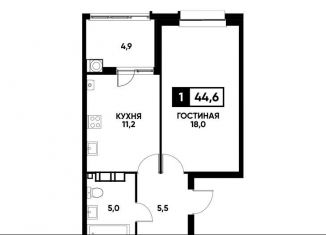 Продается однокомнатная квартира, 44.6 м2, Ставрополь, улица Андрея Голуба, 16к2