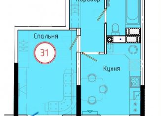 Однокомнатная квартира на продажу, 40.6 м2, Краснодарский край