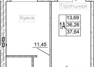 Однокомнатная квартира на продажу, 37.6 м2, Воронежская область